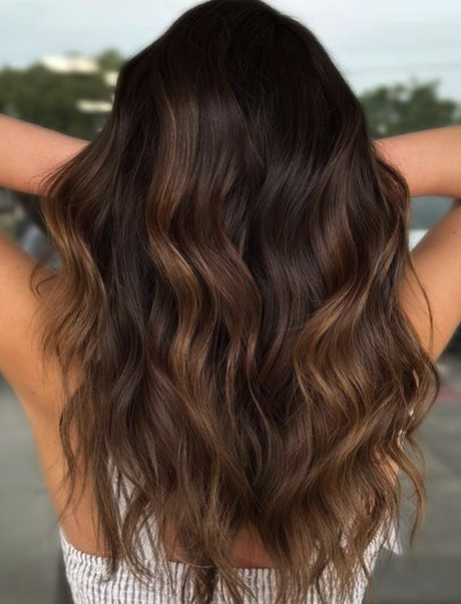 Chocolate Brown with Chunky Layers