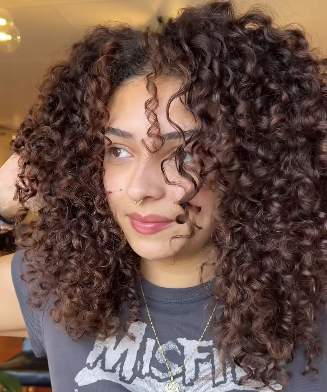 Chocolate Brown with Tight Curls