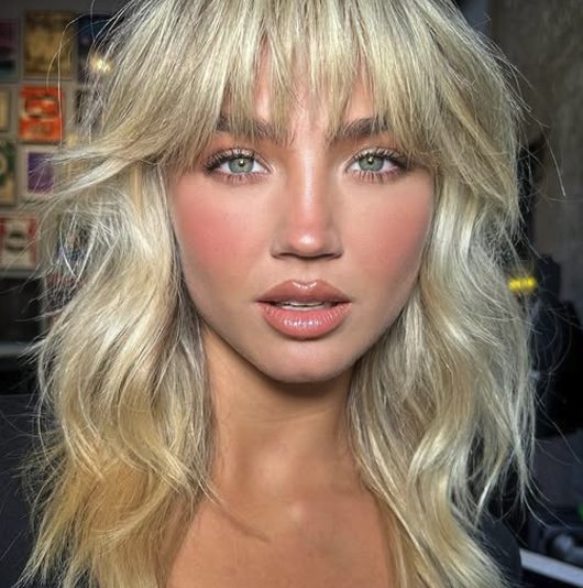 Cool-Toned Blonde Shag with Wispy Ends