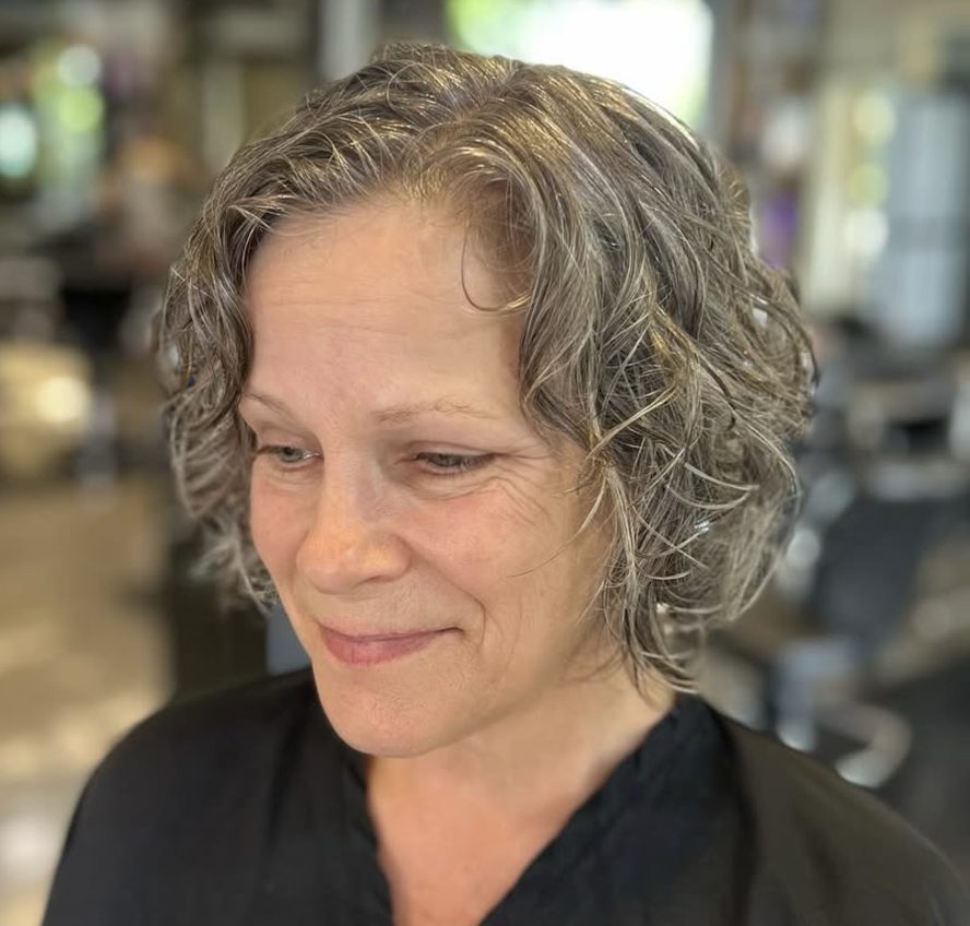 Curly Bob with Subtle Layers