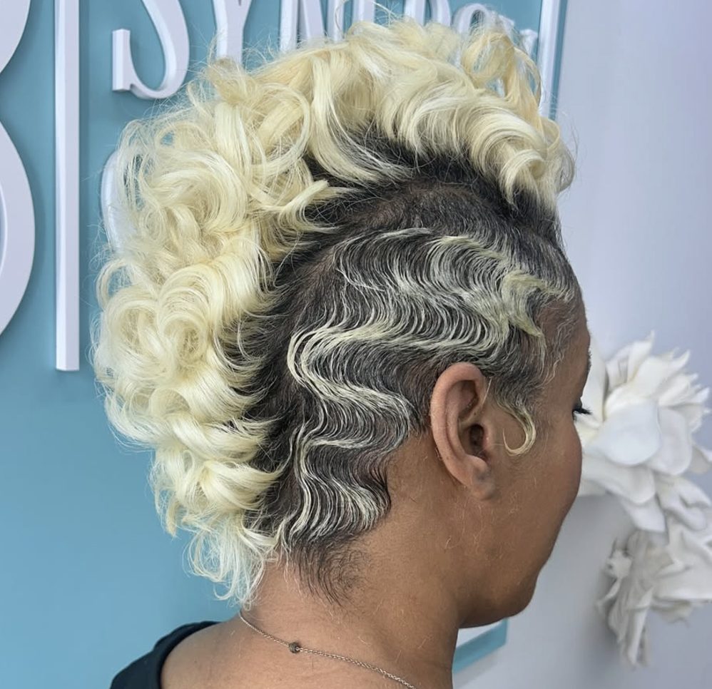 Curly Faux Hawk Style