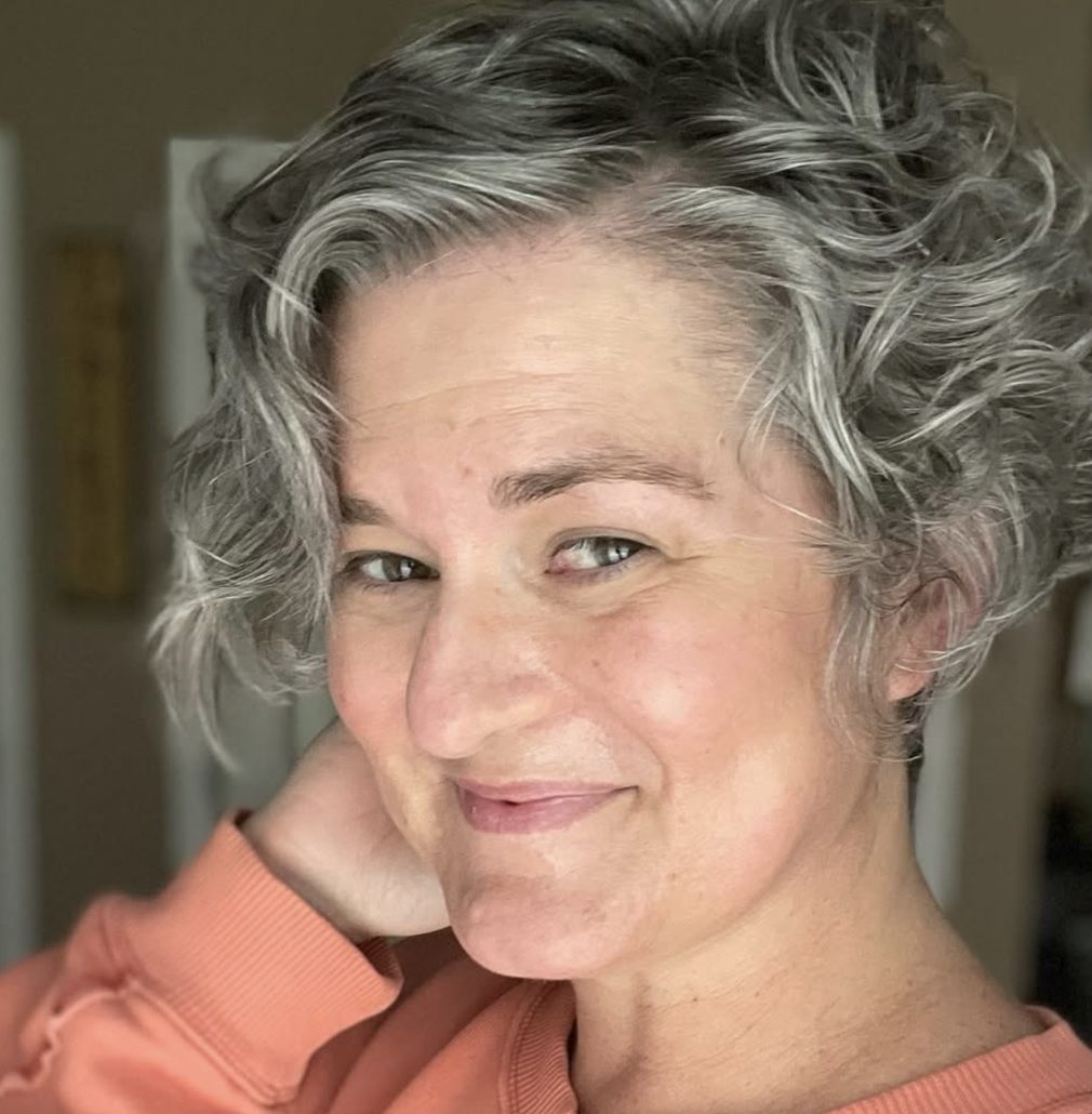 Curly Pixie with Long Bangs