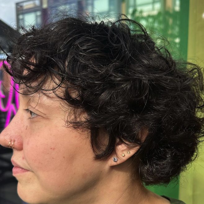 Curly Short Shag with Volume