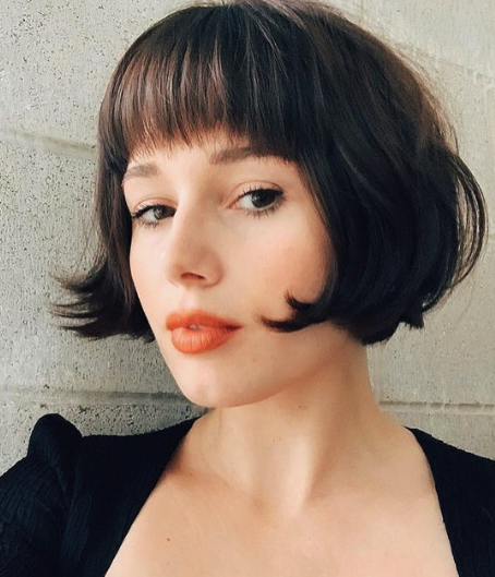 Dark Brown French Bob