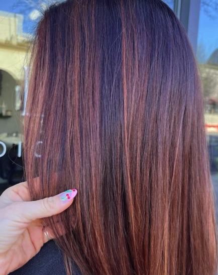 Dark Brown with Copper Streaks