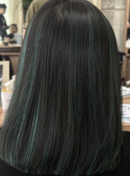 Dark Brown with Subtle Green Highlights