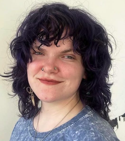 Deep Purple Curly Shag