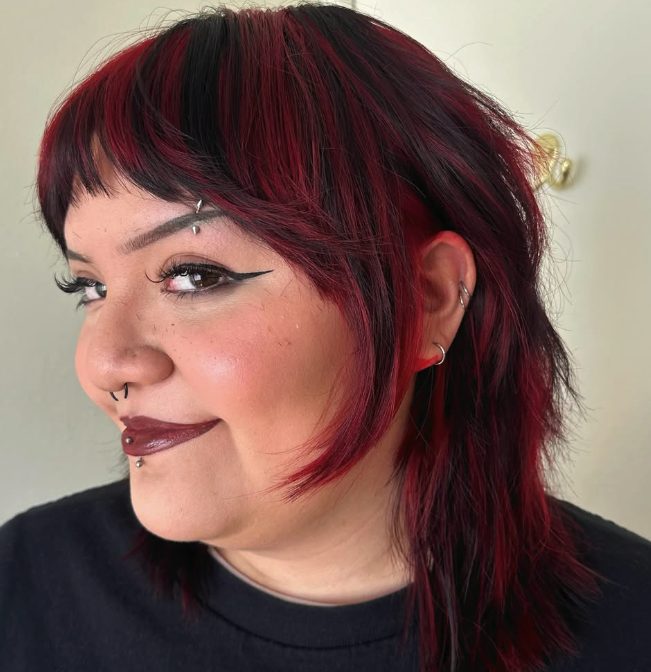 Dynamic Red Shag with Chunky Layers