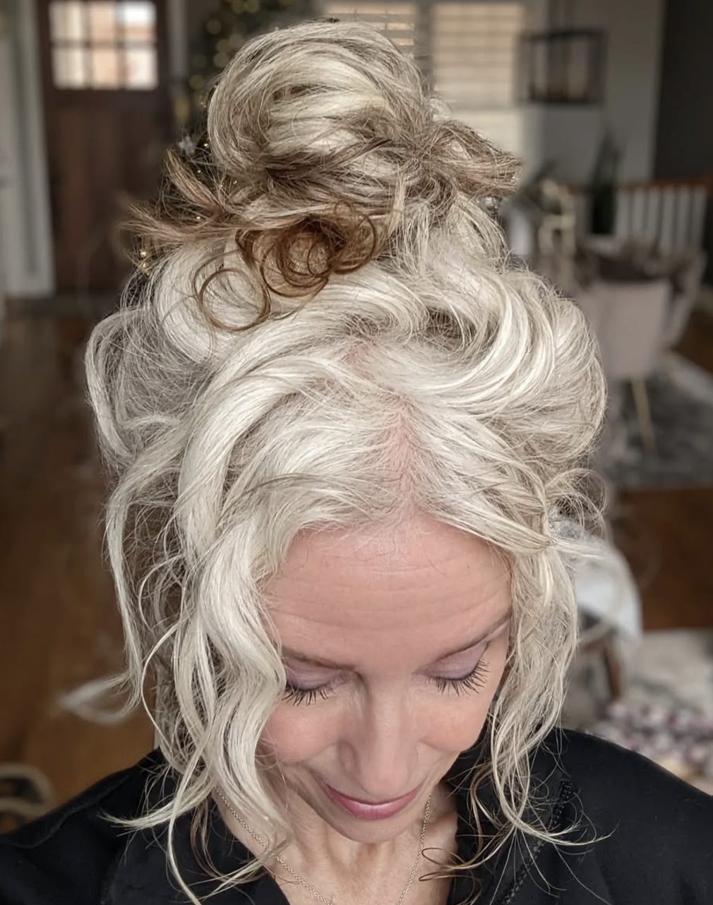 Elegant Curly Chignon