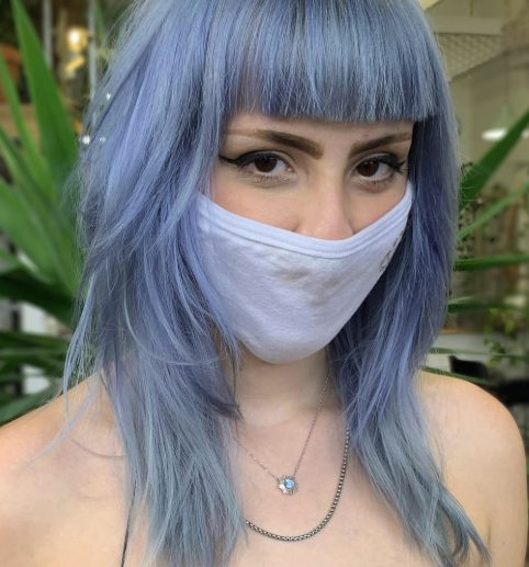 Frosty Silver Shag with Textured Layers