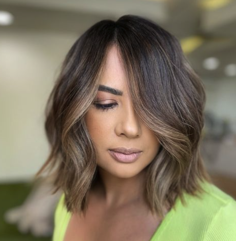 Glossy Coffee Brown with Blunt Ends