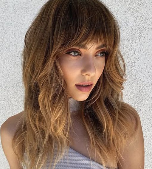 Golden Brown Shag with Subtle Layers