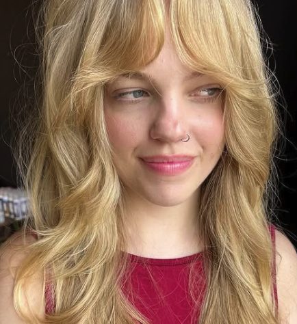 Golden Honey Shag with Swooping Layers