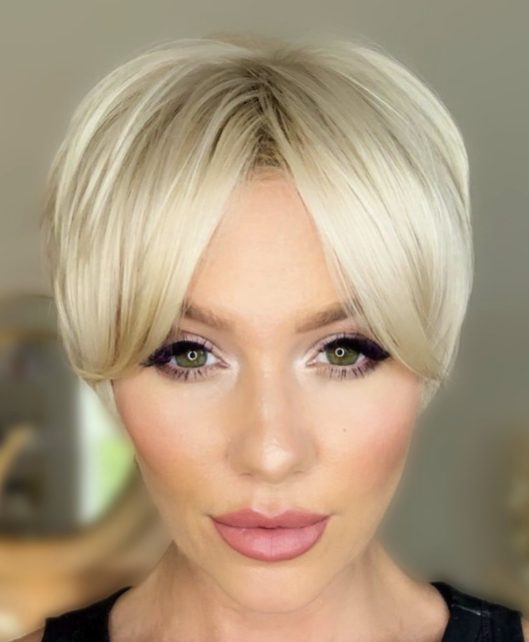 Layered Pixie with Long Side Bangs