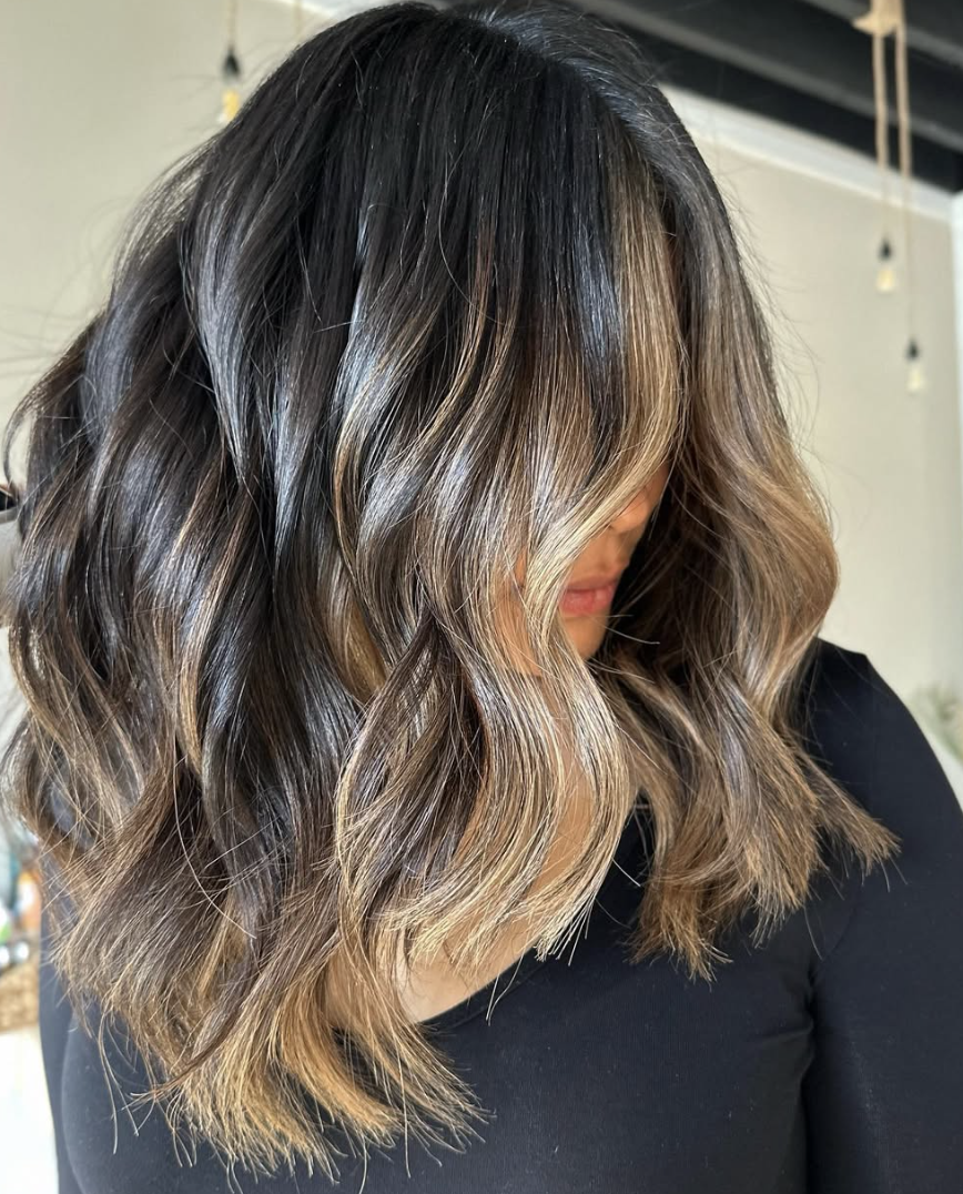 Medium Length Hair with Dark to Light Ombre
