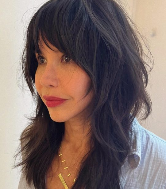 Medium-Length Voluminous Shag with Jagged Edges