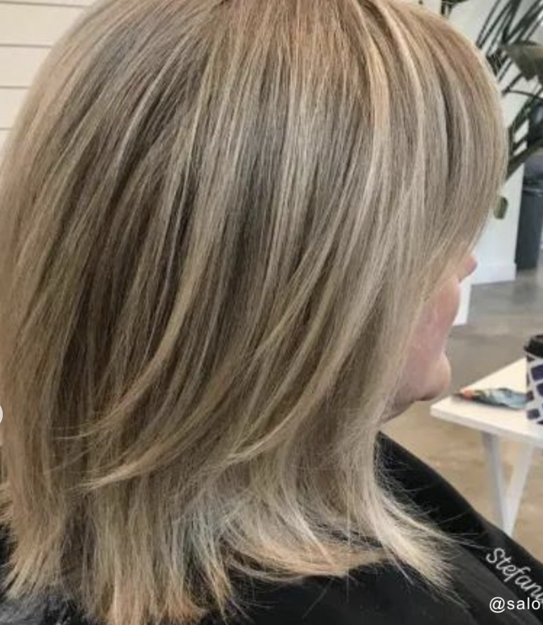 Retro Feathered Layers with a Middle Part