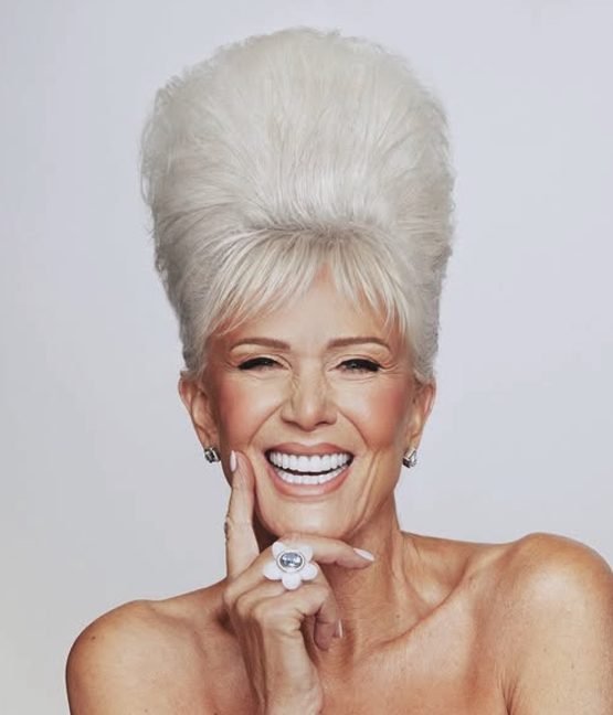 Retro-Inspired Beehive with Side Bangs