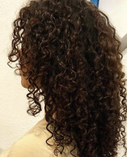 Rich Brunette on Spiral Curls