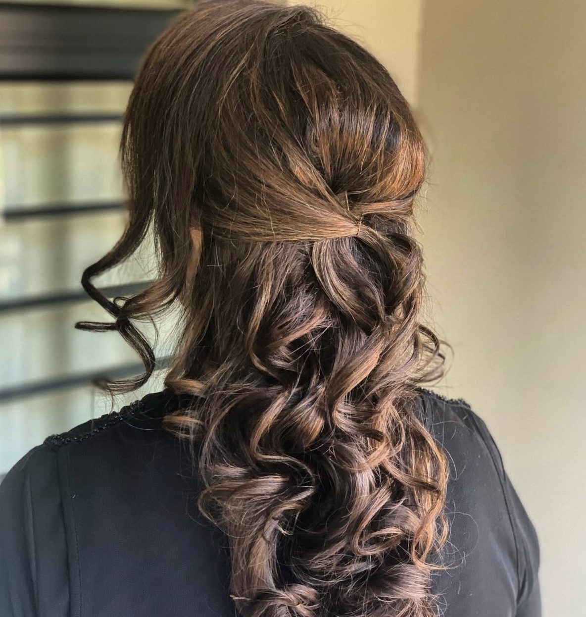 Romantic Half-Up Curly Hairstyle