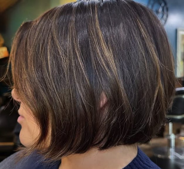 Rounded Layered Bob for Round Faces