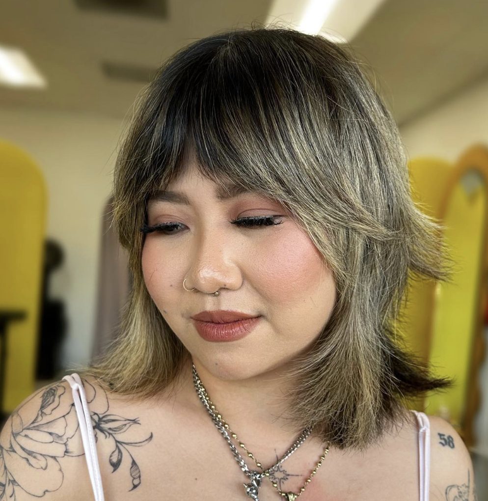 Shaggy Mullet with Curtain Bangs