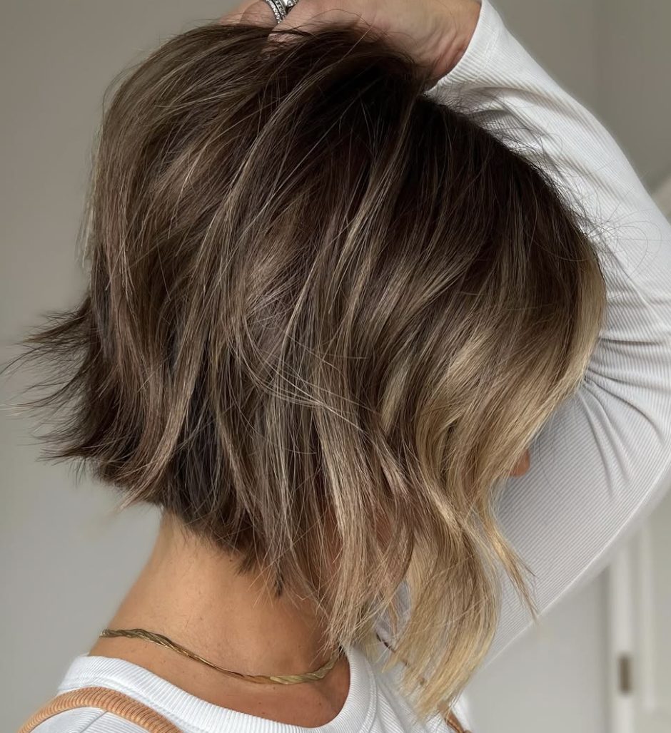 Short A-Line Bob with Deep Side Part