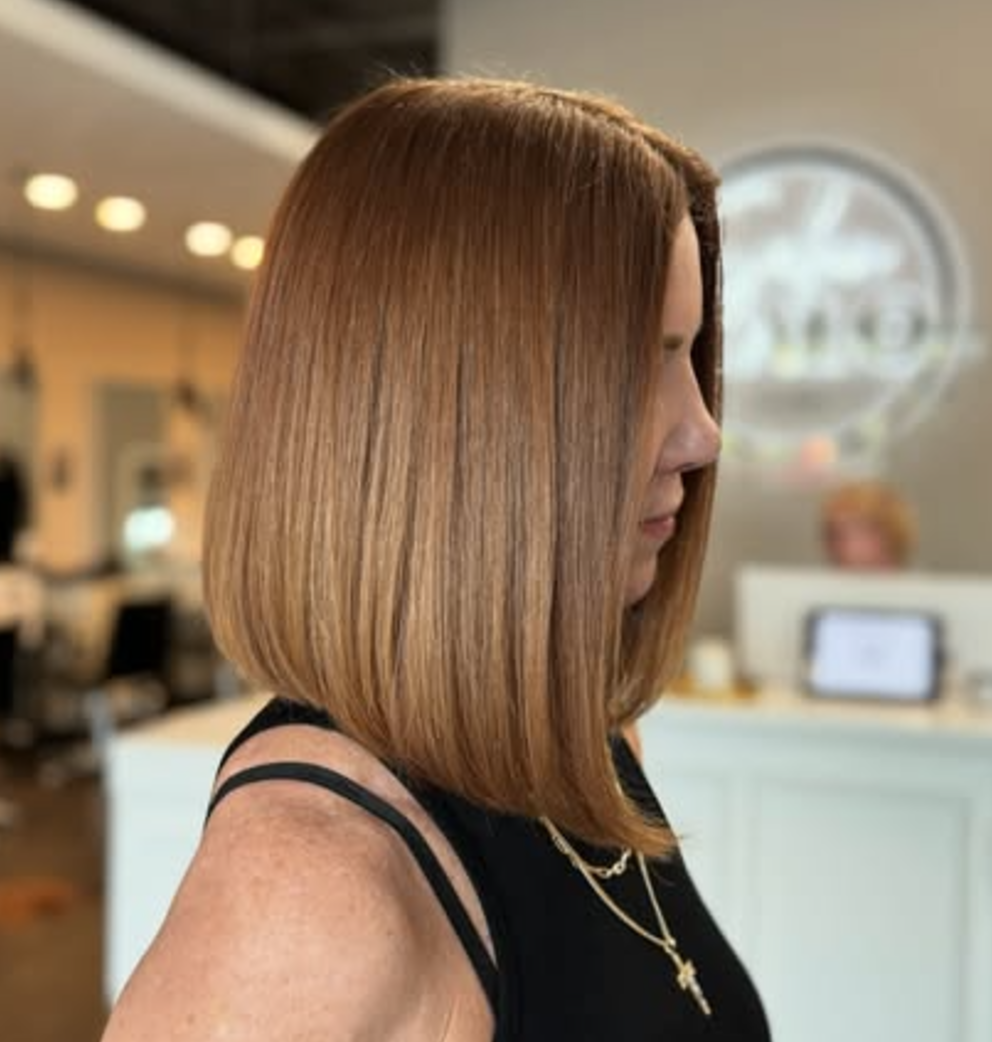 Sleek and Chic Layered A Line Bob