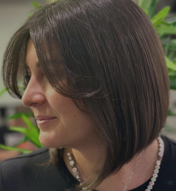 Sleek Angled Layered Bob