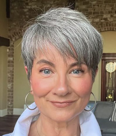 Sleek Pixie Cut with Wispy Bangs