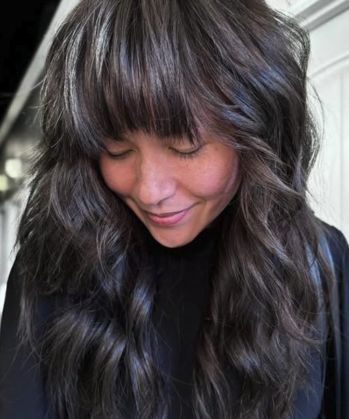 Smoky Grey Shag with Silky Layers
