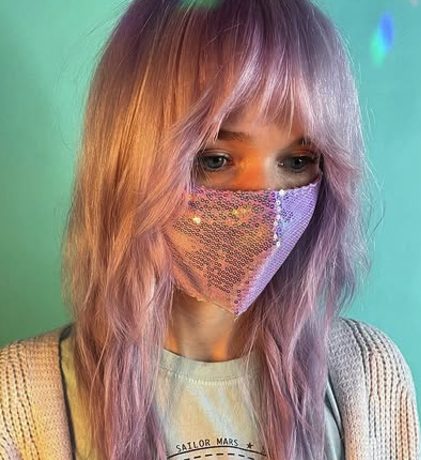 Soft Lavender Shag with Delicate Layers