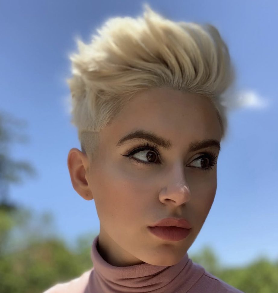 Spiky Platinum Blonde Cut