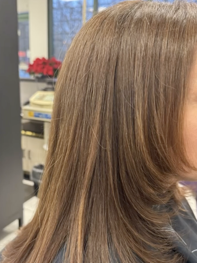 Straight Hair with Long Front Layers