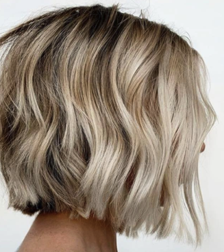 Textured Blunt Bob with Slight Waves