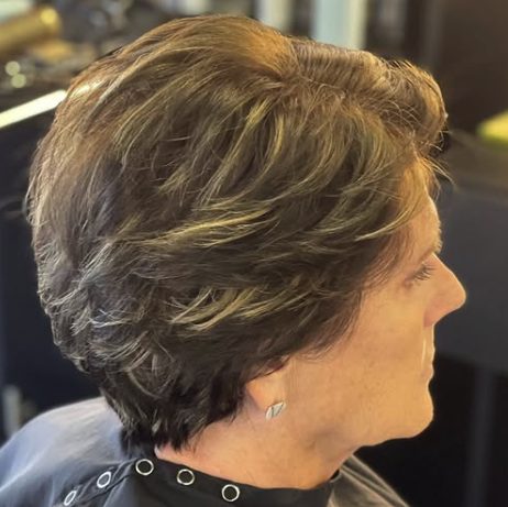 Textured Short Cut with Stacked Layers