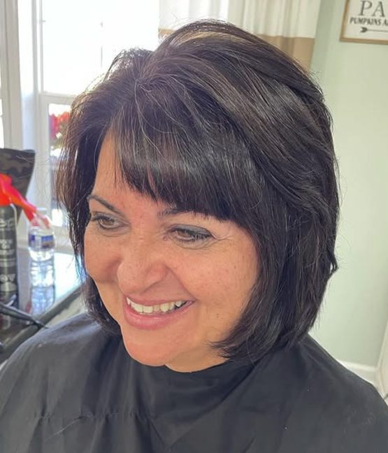 Tousled Lob with Micro Bangs