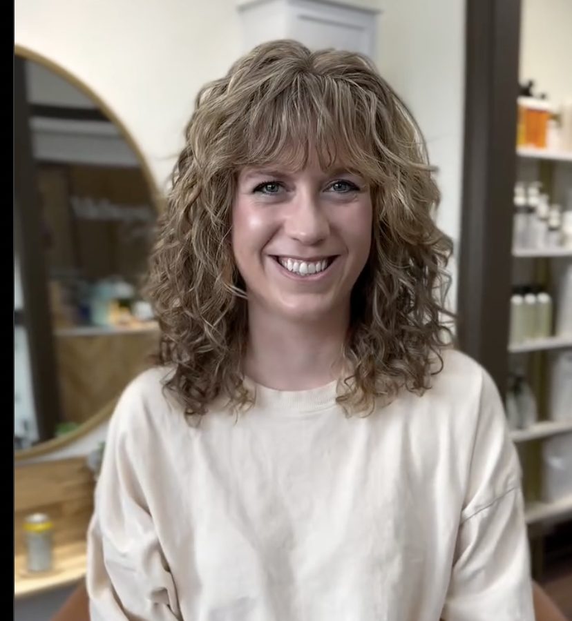 Tousled Medium-Length Curly Shag