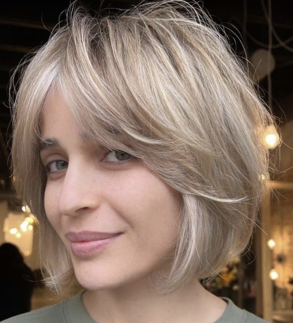 Undercut Bob with Feathered Layers