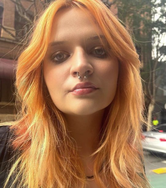 Vibrant Orange Medium-Length Shag