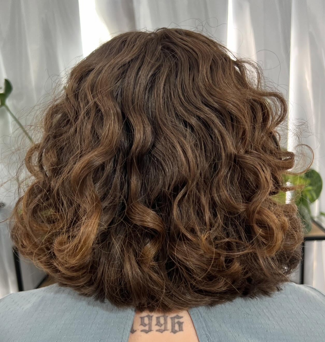 Vintage-Inspired Layered Bob with Curls