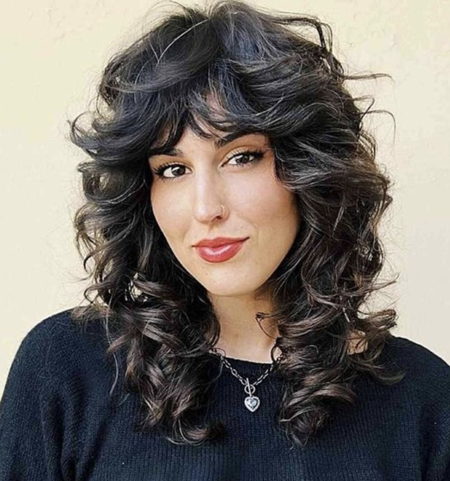Voluminous Retro Curls with Layers