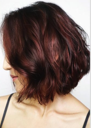 Warm Mahogany with Soft Curls