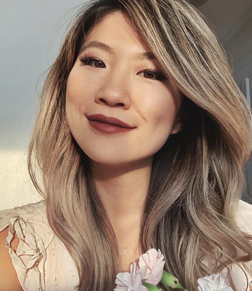 Wavy Lob with Side Bangs